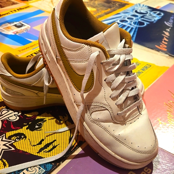 Nike Shoes - Nike White and Gold Athletic Shoes